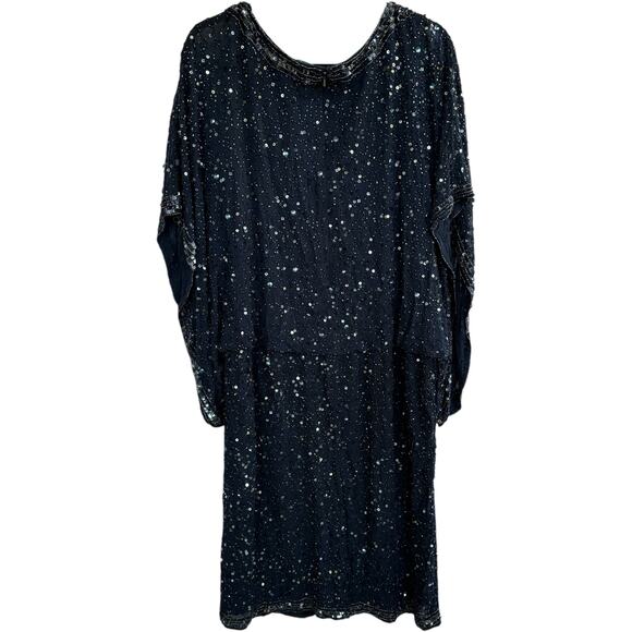VTG PATRA Silk Sequin Gown 18W Special Occasion Dress Mother of Bride Elegant